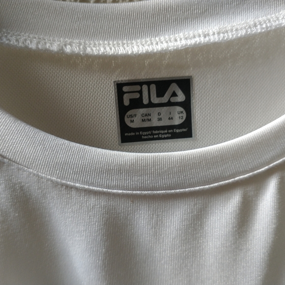 Fila white sleeveless tank with mesh inserts Medium - Picture 6 of 6